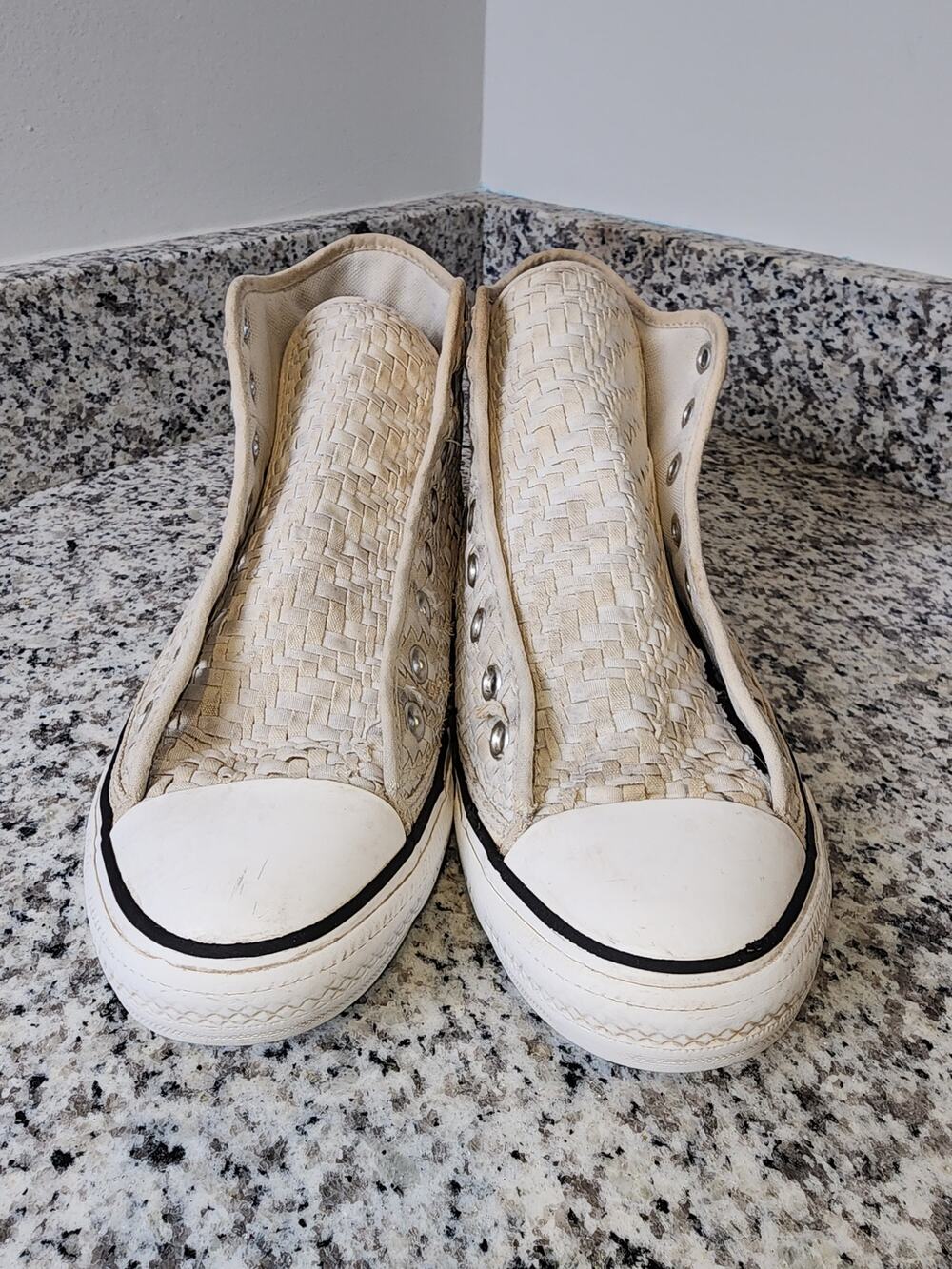 Converse All Stars Woven tan high tops